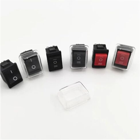 5 قطعة KCD1 21*15 6Pin قارب سيارة الروك التبديل 6A/10A 250 فولت/125VAC مفتاح بـزر دفع (6pin3d) in Saudi Arabia