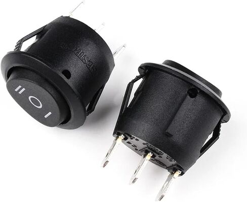 1PCS/5PCS KCD1 20MM Round Rocker Switch 3Pin ON-Off-ON Power Switch 6A/250VAC 10A/125VAC SPST Car Button Switch(1PCS) in Saudi Arabia
