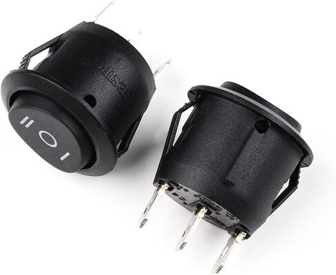 1PCS/5PCS KCD1 20MM Round Rocker Switch 3Pin ON-Off-ON Power Switch 6A/250VAC 10A/125VAC SPST Car Button Switch(1PCS) in Saudi Arabia