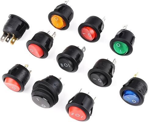 1PCS/5PCS KCD1 20MM Round Rocker Switch 3Pin ON-Off-ON Power Switch 6A/250VAC 10A/125VAC SPST Car Button Switch(1PCS) in Saudi Arabia