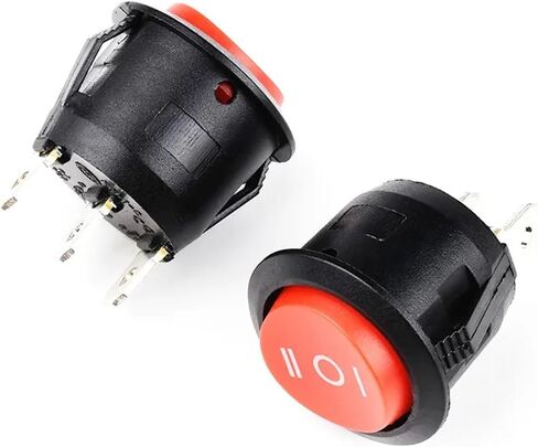1PCS/5PCS KCD1 20MM Round Rocker Switch 3Pin ON-Off-ON Power Switch 6A/250VAC 10A/125VAC SPST Car Button Switch(1PCS) in Saudi Arabia