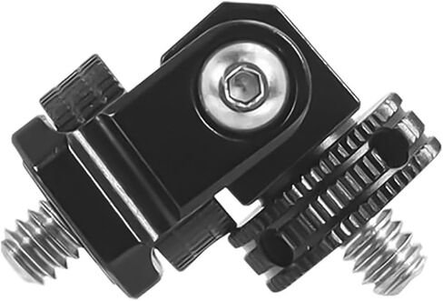 Small Adjustable Snail PTZ for Fill Light Cameras and Monitors with 1/4 Thread Aluminum Alloy Construction Black in Saudi Arabia