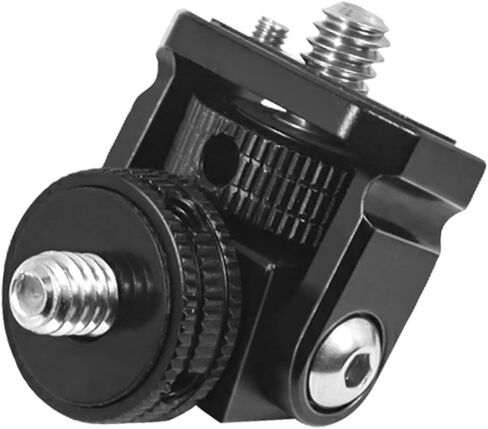 Small Adjustable Snail PTZ for Fill Light Cameras and Monitors with 1/4 Thread Aluminum Alloy Construction Black in Saudi Arabia