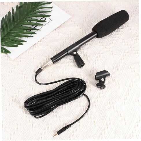 1set Portable Interview Microphone for Outdoor Recording Camera Mic for Smartphones and Shock-Resistant Design Professional Voice Pickup for Live Streaming and Interviews in Saudi Arabia