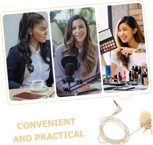 2pcs High Sensitivity Lavalier Microphone for Mobile Phones Clip Shirt Mic for Interviews and Meetings Omnidirectional Condenser Mic Portable and Lightweight Design in Saudi Arabia