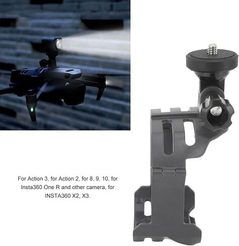 حامل محول حامل تمديد لكاميرا الطائرة بدون طيار مقاس 1/4 بوصة متوافق مع Mavic 3 3 Pro 3 Classic لكاميرات الحركة X2 X3 ملحقات كشاف البحث بلاستيك رمادي in Saudi Arabia