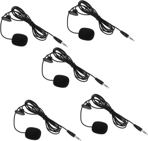 BESTonZON 5pcs Professional Lavalier Mic for Recording Video Chat Microphone Pop Filter in Saudi Arabia