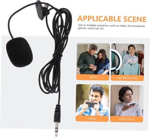 BESTonZON 5pcs Professional Lavalier Mic for Recording Video Chat Microphone Pop Filter in Saudi Arabia