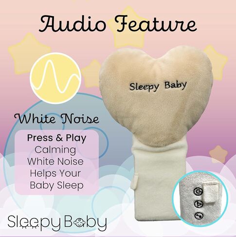 Sleepy Baby Shh White Noise Machine with Gentle Rhythmic Tapping | Mimics Parents Soothing Touch | Adjustable Speeds & Belt | Helps Reduce Constant Holding and Rocking in Saudi Arabia