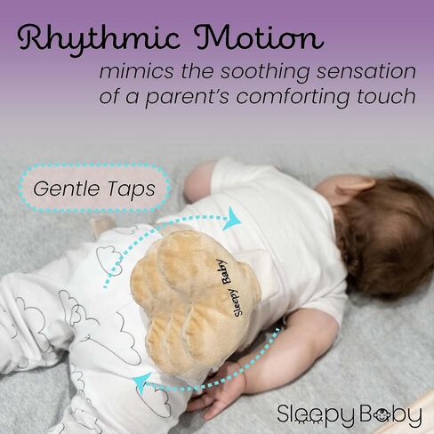 Sleepy Baby Shh White Noise Machine with Gentle Rhythmic Tapping | Mimics Parents Soothing Touch | Adjustable Speeds & Belt | Helps Reduce Constant Holding and Rocking in Saudi Arabia