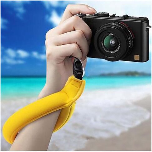 حزام معصم عائم للكاميرات - حبل معصم مقاوم للماء لكاميرات GoPro وكاميرات الحركة والهواتف الذكية والحافظات المقاومة للماء (أصفر) in Saudi Arabia