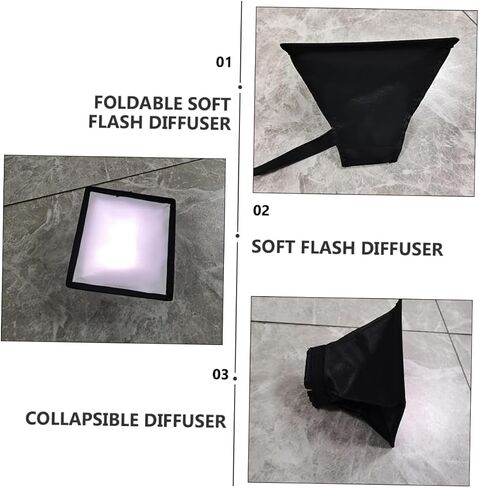 ناشر ضوء فلاش للتصوير الفوتوغرافي قابل للطي من Softbox مع شرائط مضادة للانزلاق، غطاء Speedlight مربع خفيف الوزن متوافق مع ومضات الرأس المربعة للصور الداخلية والصور in Kuwait