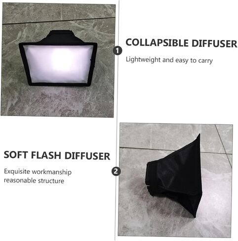 ناشر ضوء فلاش للتصوير الفوتوغرافي قابل للطي من Softbox مع شرائط مضادة للانزلاق، غطاء Speedlight مربع خفيف الوزن متوافق مع ومضات الرأس المربعة للصور الداخلية والصور in Kuwait