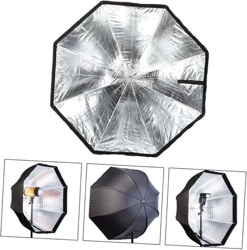 Octagonal Softbox Photography Umbrella with High-Density and Ribs Light Diffuser for Video Lights and Off-Camera Flashes Portable Zipper Design for Studio and Outdoor Use in Kuwait