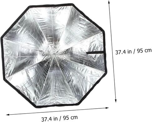 Octagonal Softbox Photography Umbrella with High-Density and Ribs Light Diffuser for Video Lights and Off-Camera Flashes Portable Zipper Design for Studio and Outdoor Use in Kuwait