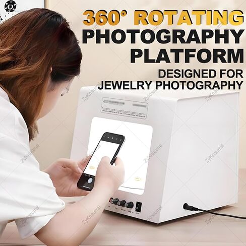 Portable Small HomeDimmable Jewelry Shooting Tent Softbox,Jewelry Photography Light Box Kit with 4 pcs Fill Lights-Adjustable Brightness TB20 in Saudi Arabia