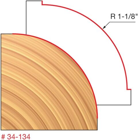 Freud 34-134: 1-1/8" Radius Rounding Over Bit with 1/2" Shank in Saudi Arabia
