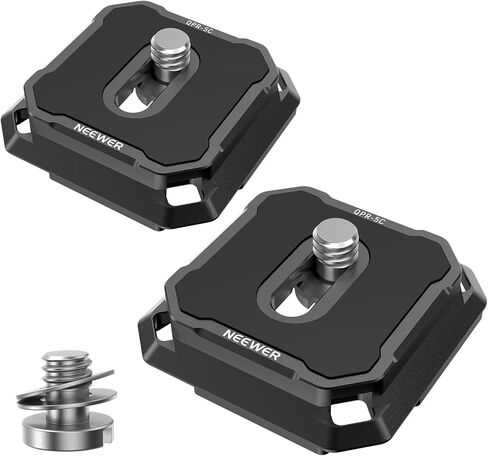 NEEWER 2 حزمة مجموعة لوحة الإفراج السريع، 38mm QR كاميرا تركيب محول متوافق مع Arca Swiss Peak Design Capture Clip V3، حامل ثلاثي القوائم إلى حزام الكتف مفتاح سريع مضاد للإيقاف مع غسالات، QPR-5C in Saudi Arabia