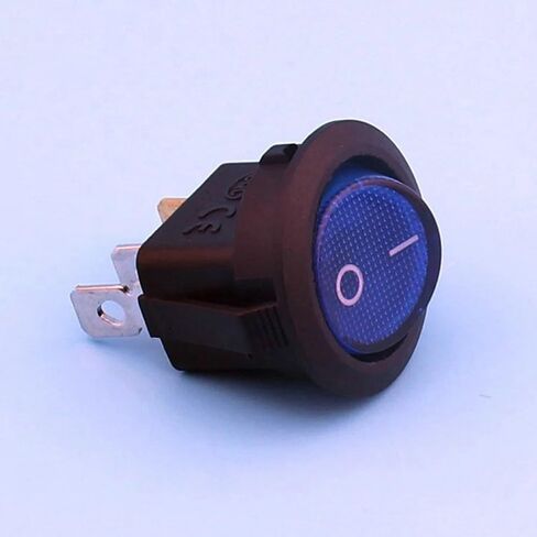 3Pin Button with Light Rocker Switch 10A 125V 6A 250V KCD1-101N-8(Green,220V Neon) in Saudi Arabia