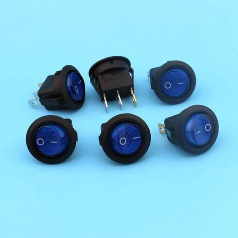 3Pin Button with Light Rocker Switch 10A 125V 6A 250V KCD1-101N-8(Green,220V Neon) in Saudi Arabia