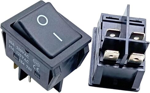 KCD4-201 ON Off 30A/250V 16A/250V شديد التحمل 4 Pin T85 مفتاح هزاز مع ضوء 12V 24V 110V 220V 380V (أحمر، 220V 30A) in Saudi Arabia