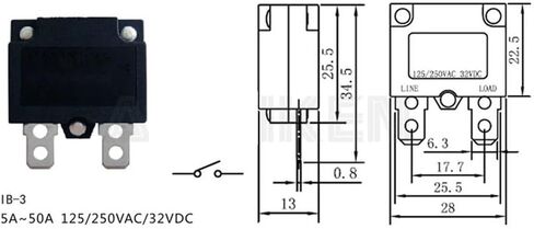 IBA/IB-3 15A نوع الحماية الإلكترونية للمبتدئين مرحل الحماية الحرارية مفتاح التشغيل الإلكتروني الحراري (5A) in Saudi Arabia