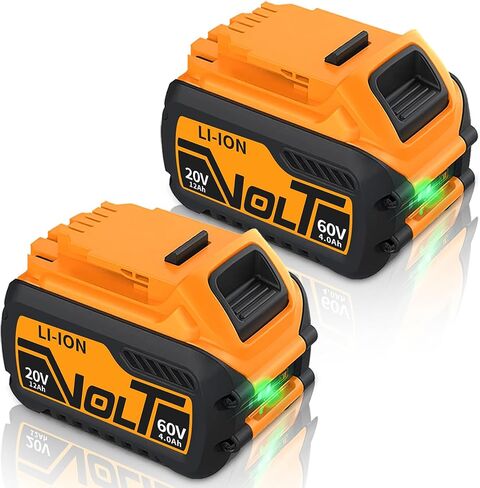 2 Pack 12.0Ah/4.0Ah Li-ion Battery Replacement for Dewalt 20V/60V Flex-Volt Battery Compatible with Dewalt 60V Battery DCB609 DCB606 DCB612 DCB200(2Pack 20V 12.0Ah) in Saudi Arabia