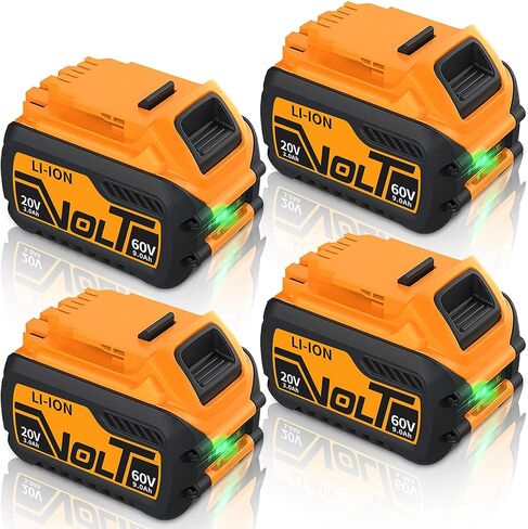 2 Pack 12.0Ah/4.0Ah Li-ion Battery Replacement for Dewalt 20V/60V Flex-Volt Battery Compatible with Dewalt 60V Battery DCB609 DCB606 DCB612 DCB200(2Pack 20V 12.0Ah) in Saudi Arabia