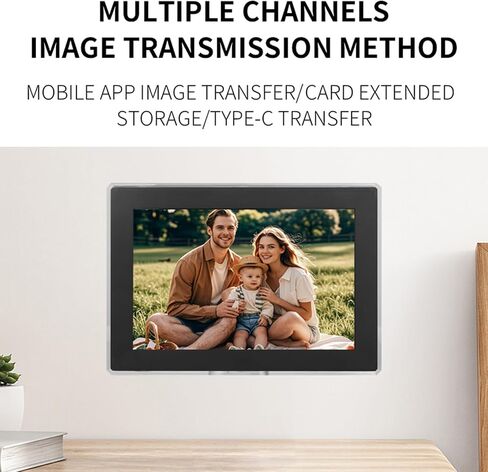 إطار صورة رقمي Goshyda مقاس 10.1 بوصة مزود بتقنية WiFi مع شاشة تعمل باللمس، وإطار صور إلكتروني ذكي عالي الدقة، ومشاركة ذاكرة عن بعد بسعة 32 جيجابايت عبر تطبيق التدوير التلقائي للعائلة (قابس الولايات المتحدة) in Kuwait