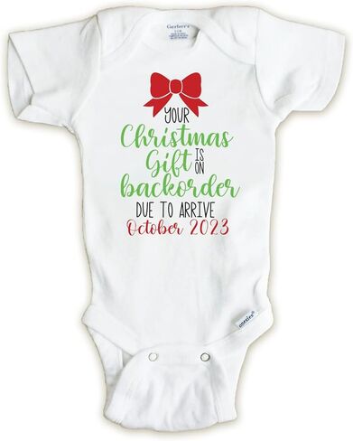 Your Christmas Gift is on Backorder Pregnancy Announcement Onesie in Saudi Arabia
