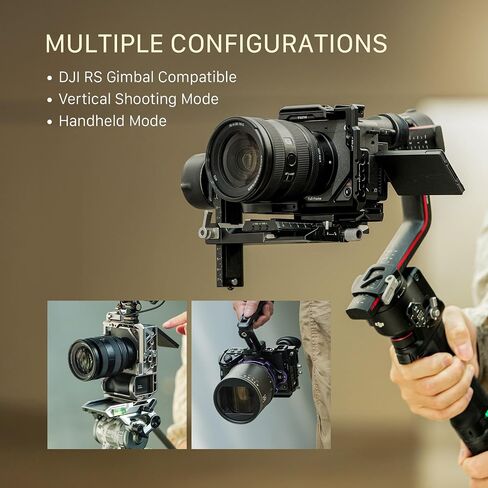مجموعة قاعدة قفص الكاميرا Tilta - متوافقة مع Sony FX2 - رمادي تيتانيوم | يشتمل على قفص كاميرا كامل، ومقبض علوي Tilta Xeno - لوحة سفلية من الناتو وARCA ومشابك كابلات | حذاء بارد، 1/4"-20 و3/8"-16 خيط in Saudi Arabia