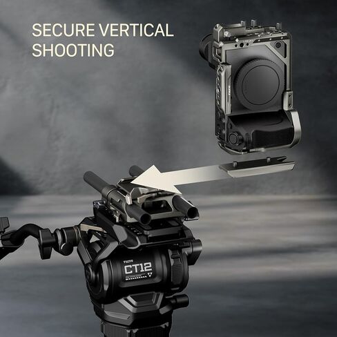 مجموعة قاعدة قفص الكاميرا Tilta - متوافقة مع Sony FX2 - رمادي تيتانيوم | يشتمل على قفص كاميرا كامل، ومقبض علوي Tilta Xeno - لوحة سفلية من الناتو وARCA ومشابك كابلات | حذاء بارد، 1/4"-20 و3/8"-16 خيط in Saudi Arabia