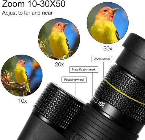 Telescopes for Adults Astronomy, High Power Binoculars Hd Zoom 10-30X50 Monocular Powerful Multi-Coated Prism Waterproof Telescope ng Scope in Saudi Arabia