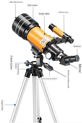 Telescopes for Adults Astronomy, High Power 150X Magnification HD Refraction Astronomical Monocular Optical Wide-Angle Powerful Zoom Telescope with Tripod in Saudi Arabia
