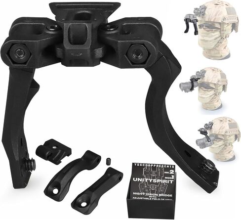 NVG Mount Dual J ARM متوافق مع PVS 14 مناظير للرؤية الليلية / منظار أحادي قابل للتعديل محول POM- بلاستيك عالي القوة in Kuwait