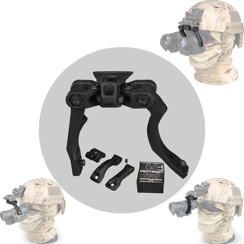 NVG Mount Dual J ARM متوافق مع PVS 14 مناظير للرؤية الليلية / منظار أحادي قابل للتعديل محول POM- بلاستيك عالي القوة in Kuwait