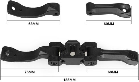 NVG Mount Dual J ARM متوافق مع PVS 14 مناظير للرؤية الليلية / منظار أحادي قابل للتعديل محول POM- بلاستيك عالي القوة in Kuwait