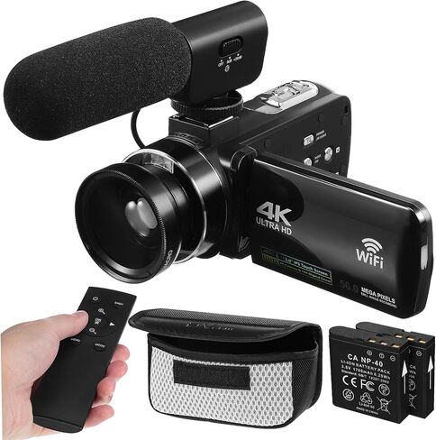 NUOBESTY Touchscreen Video Camera Recorder Lightweight HD Digital Camcorder for Vlogging Filming with Intuitive Interface Portable Design for Creators in Saudi Arabia