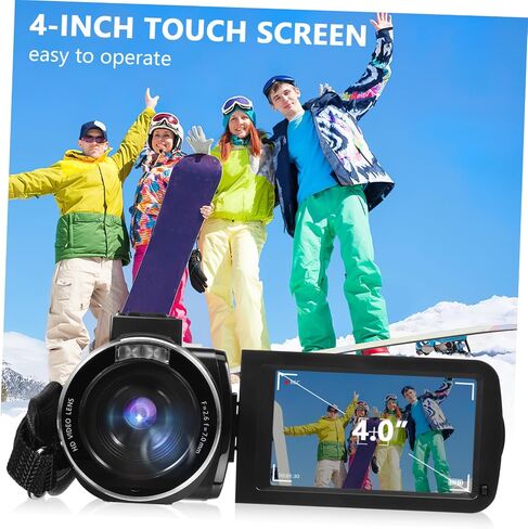 NUOBESTY Touchscreen Video Camera Recorder Lightweight HD Digital Camcorder for Vlogging Filming with Intuitive Interface Portable Design for Creators in Saudi Arabia