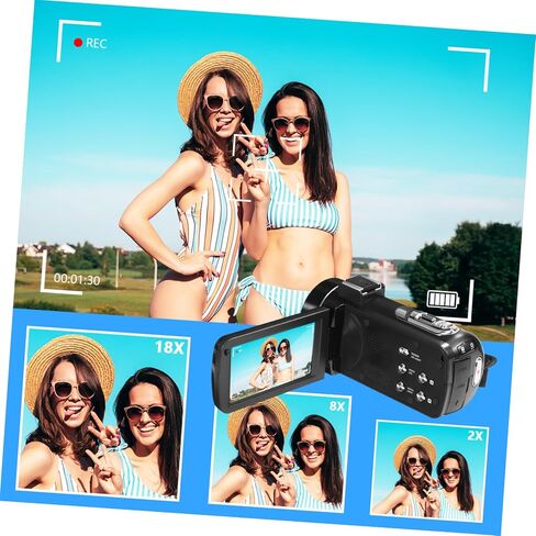 NUOBESTY Touchscreen Video Camera Recorder Lightweight HD Digital Camcorder for Vlogging Filming with Intuitive Interface Portable Design for Creators in Saudi Arabia