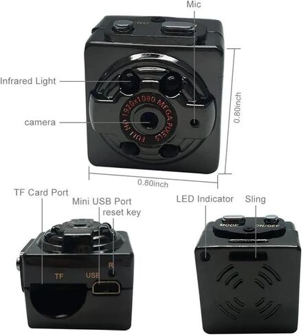 كاميرا Vikye 1080P HD IP مع كشف الحركة الليلية، تصميم صغير الحجم، فيديو وصور عالية الدقة، تسجيل، بطارية مدمجة، للمنزل والمكتب in Kuwait