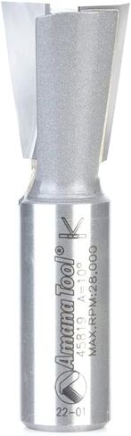 Amana Tool 45819 Carbide Tipped Dovetail 10 Deg x 3/4 D x 13/16 CH x 1/2 Inch SHK Router Bit in Saudi Arabia