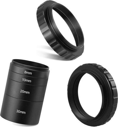 Astromania M48x0.75 (2" Filter) Female to M42*0.75 T / T2 Male Thread Telescope Adapter - Bundle with - T-Ring Adapter for Nikon&2"/M48-extension Tube Kit in Saudi Arabia