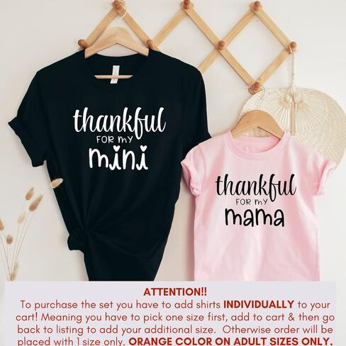 شكرًا لقمصان My Mama Mini Thanksgiving Mommy and Me، ملابس لطيفة للأم والابنة للأطفال الصغار، ملابس خريف متطابقة للأم والابن، عيد الشكر للأم والطفل 2021. in Saudi Arabia