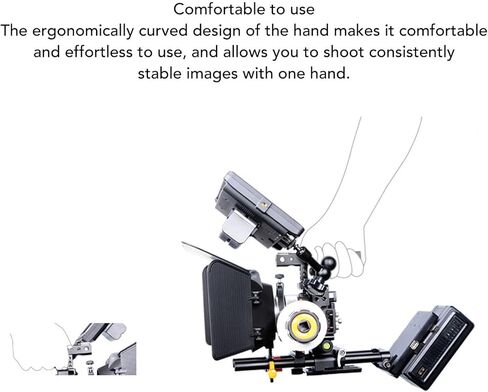طقم قفص كاميرا DSLR، جهاز تثبيت فيديو للكاميرا من سبائك الألومنيوم مع صندوق غير لامع اتبع التركيز للتصوير الفوتوغرافي A6300 in Kuwait