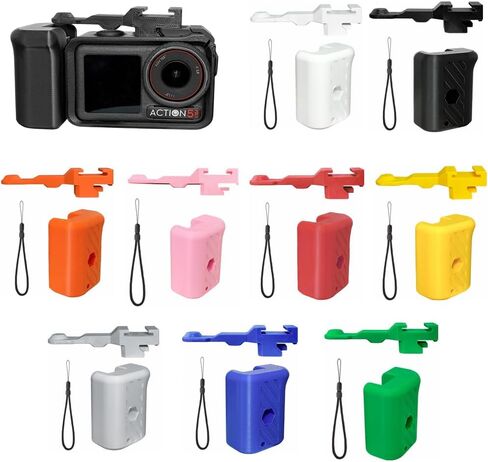 3D Printing Street Grip Vlog Holder,Combo Camera Grip Holder for DJI Action 5 Pro/4/3 Action Camera Stable&Portable Clamp (Pink) in Saudi Arabia