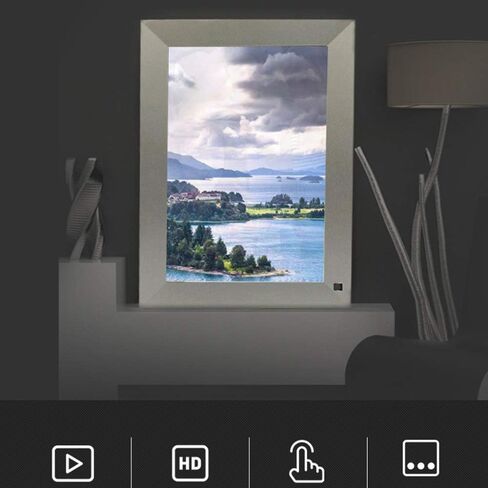 Digital Photo Frame 10.1 Inch 1280x800 High Resolution 16:9 FHD IPS Screen Image Preview WiFi Remote Control Auto Rotate Support USB and SD Card Digital Picture Frame (Silver Gray 10) in Saudi Arabia