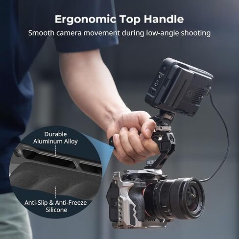 SmallRig Lightweight Mini Side Handle Kit with 1/4"-20 Threaded Holes & NATO Clamp+Top Handle with Monitor Mount in Saudi Arabia