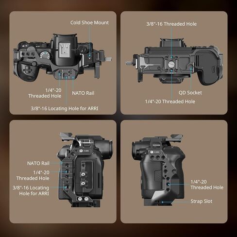 SmallRig R6 II Hawklock Camera Cage Kit for Canon+73''/185cm Carbon Fiber Heavy Duty Video Tripod in Kuwait