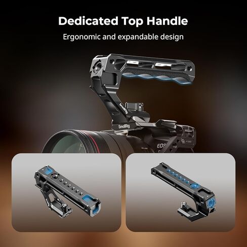 SmallRig R6 II Hawklock Camera Cage Kit for Canon+73''/185cm Carbon Fiber Heavy Duty Video Tripod in Kuwait